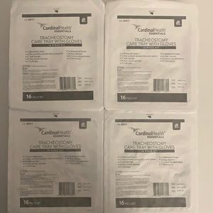 Cardinal Health Essentials Tracheotomy Care Tray With Gloves.